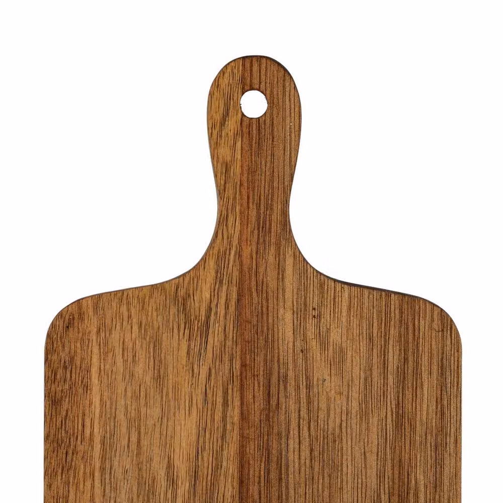 Lemon Pavilion Furniture and Decor Small Rectangular Acacia Wood Serving Board, Brown, W: 36 cm, L: 14 cm, H: 1 cm – 2