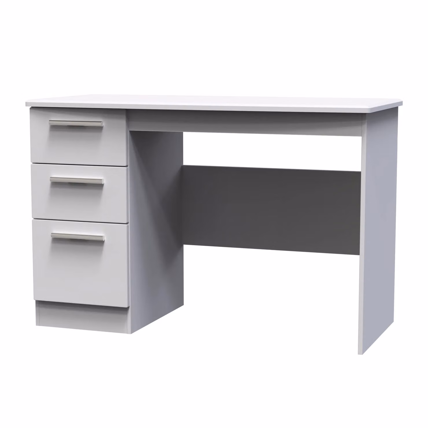2 U Windsor 3 Drawer Desk in Mid Grey, Ready Assembled – 2
