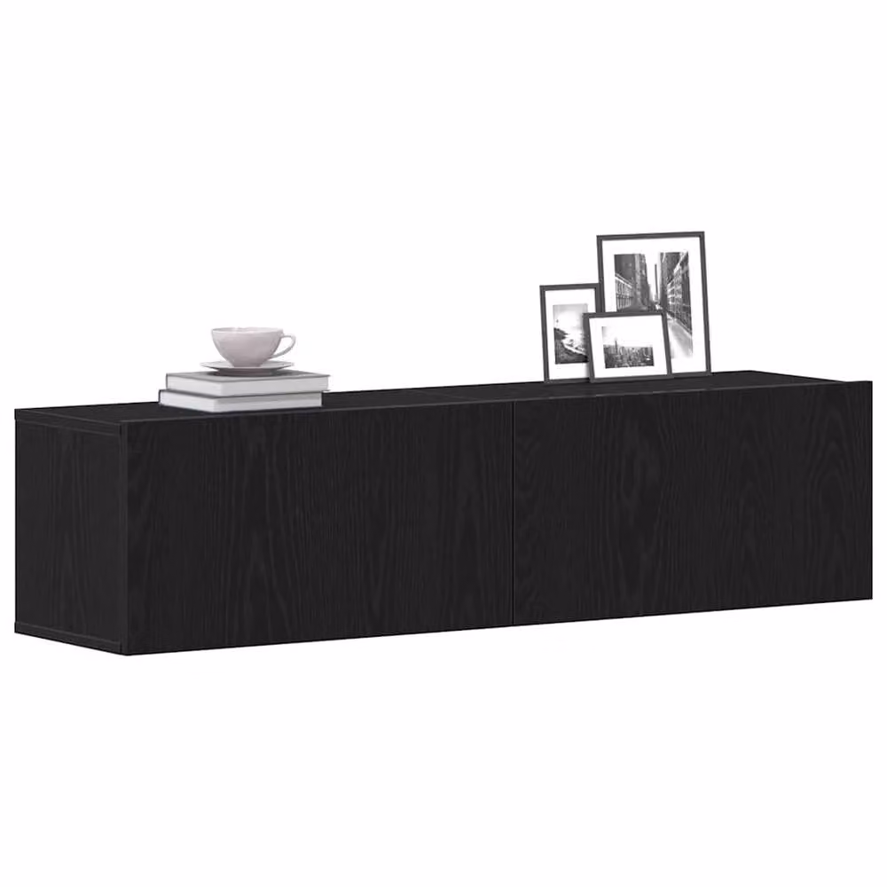 Berkfield Home Black Oak TV Cabinet, W/D/H: 120 x 30 x 30.5 cm – 3