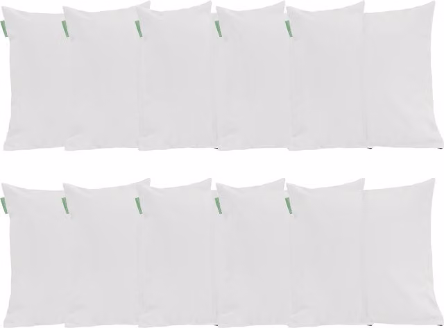 Gardenista White Plain Square Outdoor Garden Scatter Cushion, W/D/H: 45.72 x 45.72 x 45.72 cm