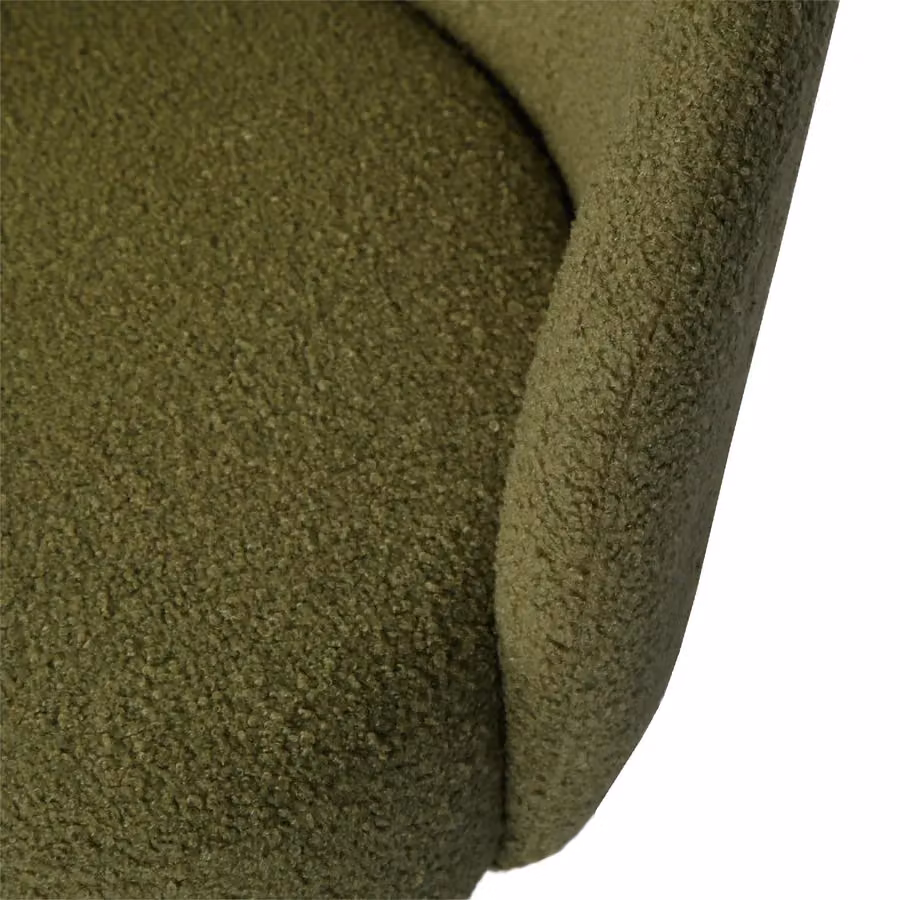 Home Garden Direct Comodo Armchair in Green Boucle Teddy Fleece Fabric – 4