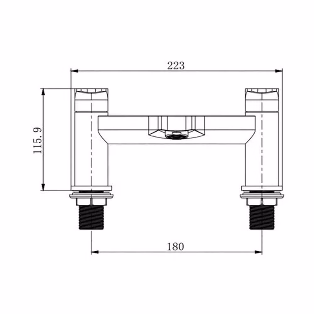 Hinsinc Modern Matt Black Thermostatic Bath Filler Mixer Tap – 2