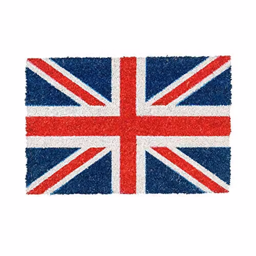 Nicola Spring Union Jack Coir Door Mat, Multicolour, W: 60 cm, D: 40 cm