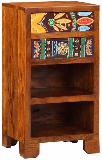 Berkfield Home Honey Brown Acacia Wood Telephone Stand W/D/H: 40 x 35 x 75 cm