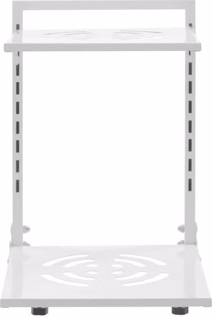 Havendro 2 Tier Metal Pot and Pan Rack Organizer with Lid Holder in White