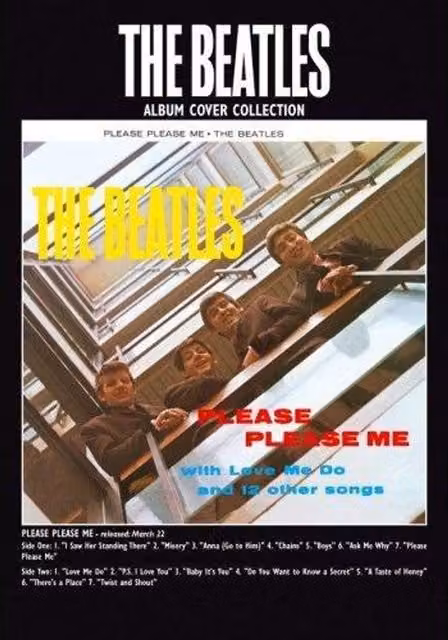 The Beatles Please Please Me Multicoloured Paper Postcard
