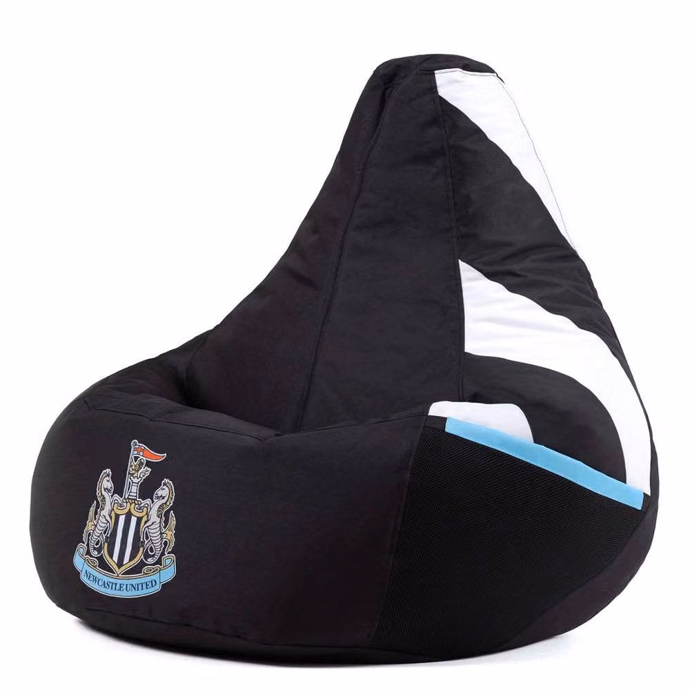 icon Official Newcastle United Water Repellent Bean Bag Chair in Black and White with Filling Included – 4