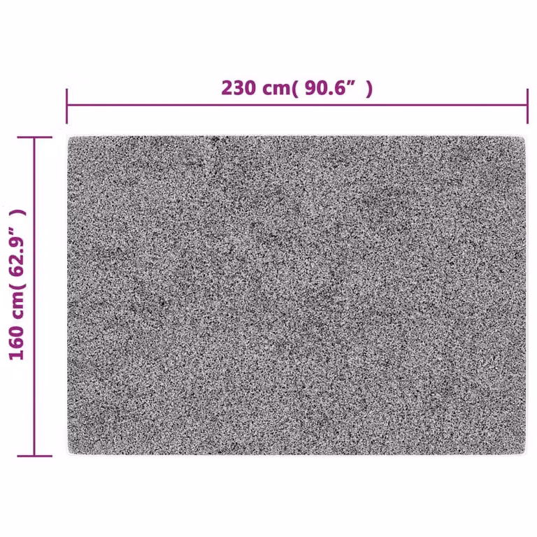 Berkfield Home Washable Round Stone Look Rug in Black, White and Grey, W: 160 cm, D: 160 cm