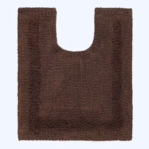 Homescapes Luxury Reversible Cotton Toilet Mat, Chocolate Brown, W/D/H: 50 x 55 cm – 4