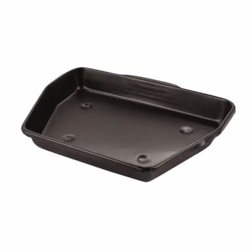 Almineez Traditional Steel Ash Pan in Black, Width: 28 cm