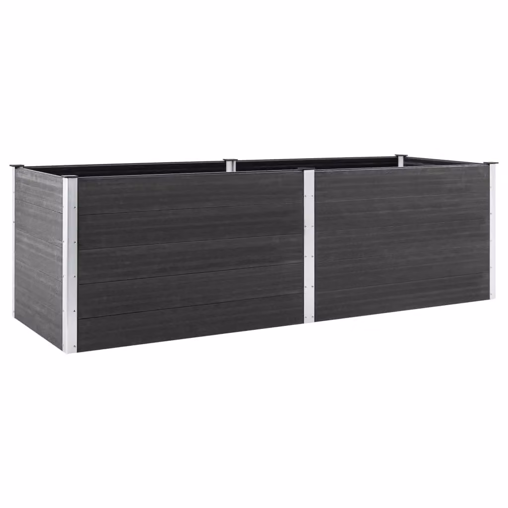 Berkfield Home Garden Grey WPC Raised Bed, W: 200 cm, D: 50 cm, H: 91 cm – 2
