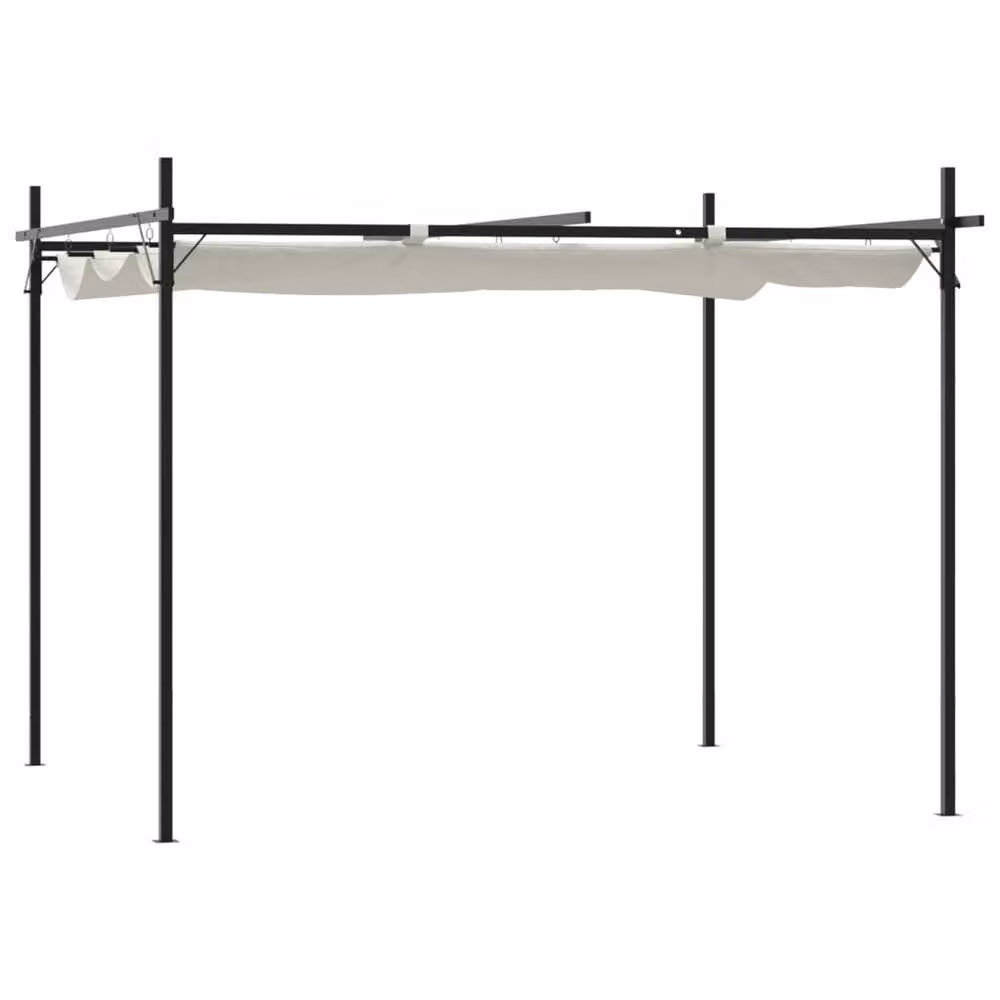 Berkfield Home Pergola with Retractable Roof in Beige, W/D/H: 295 x 292 x 230 cm – 2