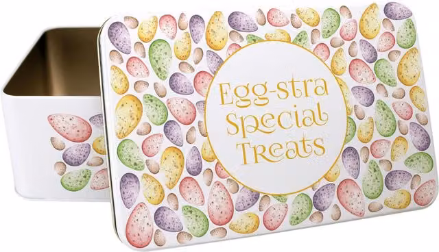 Purely Home Egg-stra Special Easter Cake Tin, Multicoloured Metal