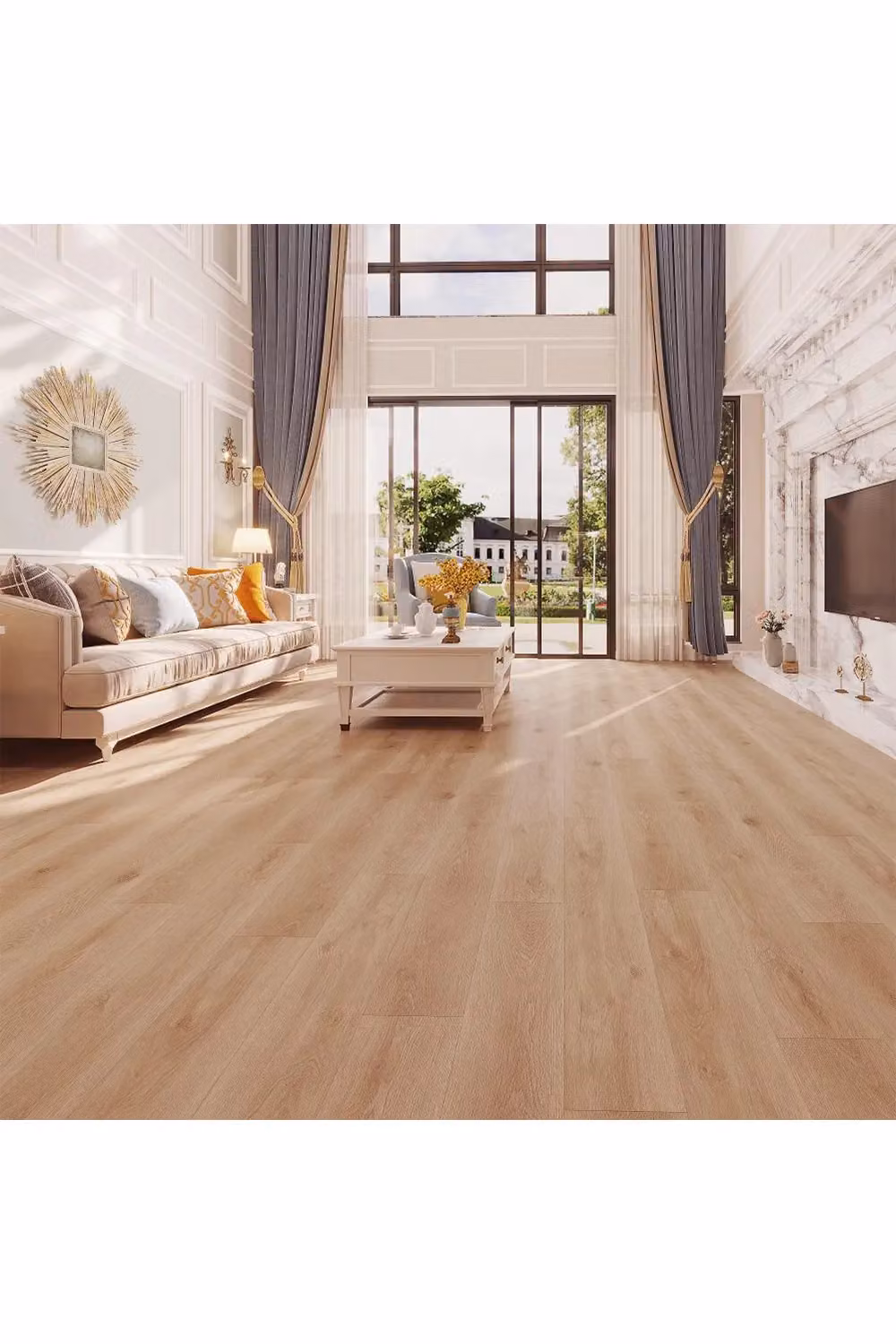 Living and Home 36-Piece Brown Rustic Wood-Look Self-Adhesive PVC Laminate Flooring Planks – 1