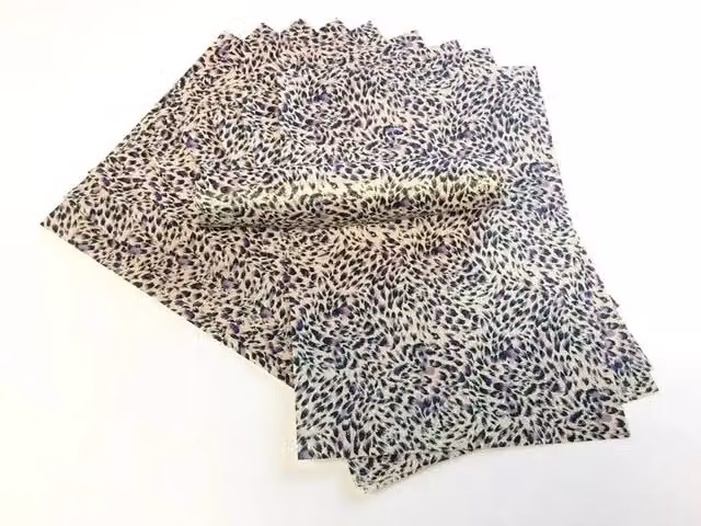 Syntego 10 Sheets of A4 Animal Print Lilac Soft Touch Glitter Construction Paper