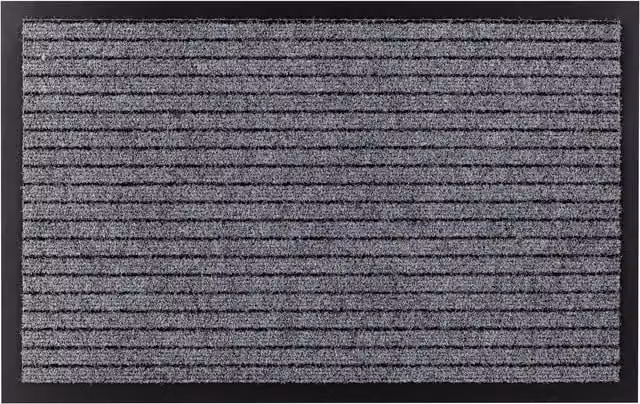 RugsX Grey Non-Slip Weatherproof Polypropylene Doormat, W: 100 cm, D: 150 cm – 1