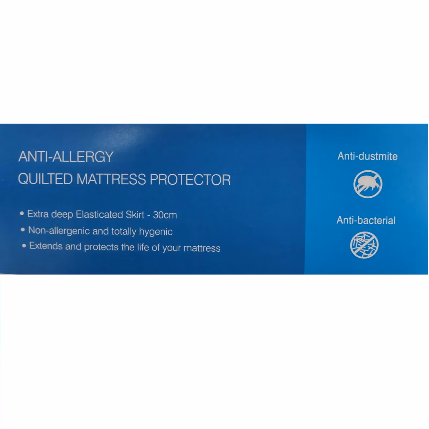 Gr8 Home Anti Allergy Quilted Mattress Protector Fitted Sheet in White, W/D/H: 180 x 200 x 30 cm – 3