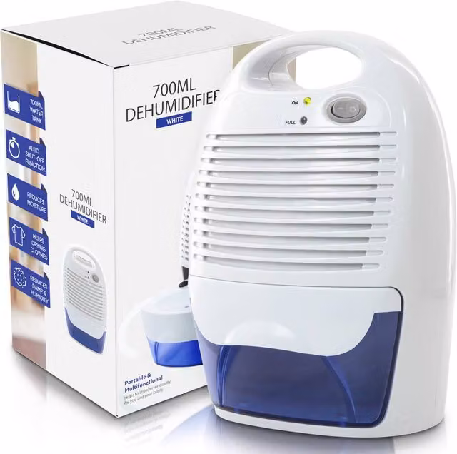 Tanness Portable Dehumidifier and Air Purifier, White, 700ml