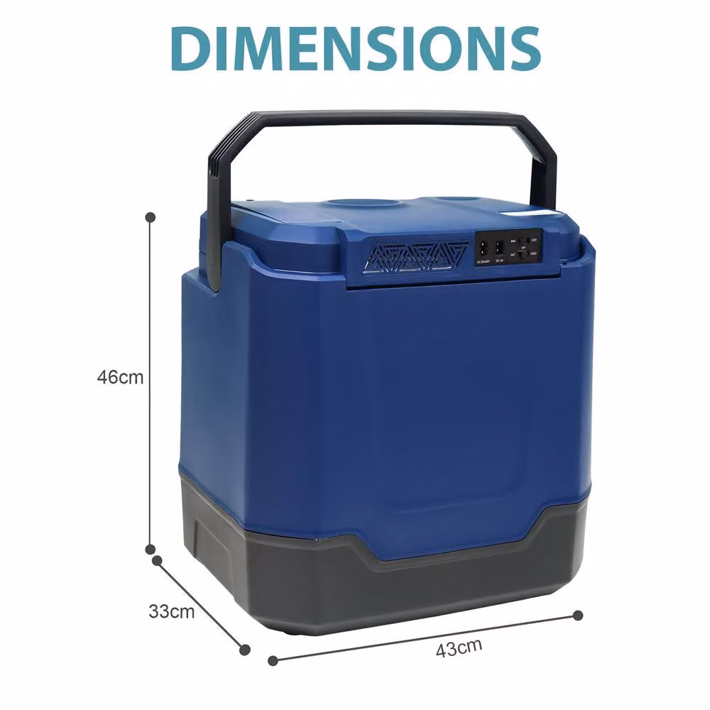 Crystals 33L Electric Hot and Cold Cool Box in Dark Blue – 3