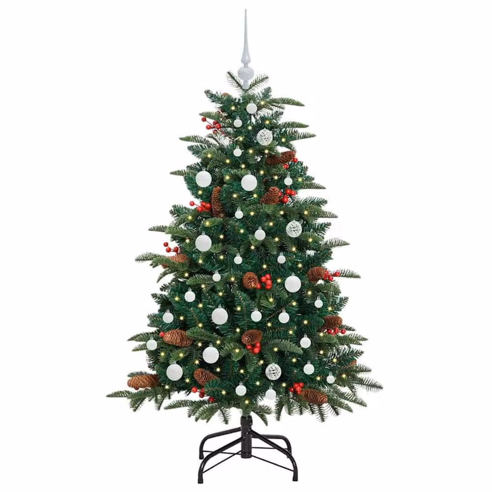 Berkfield Home Artificial Christmas Tree with 150 LEDs and Stand, Green, Height: 150 cm – 3