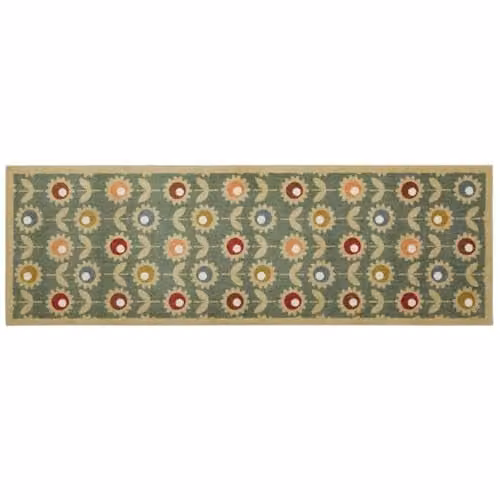 My Mat Multi Floral Sage Green Rectangular Doormat, W: 50 cm, L: 75 cm