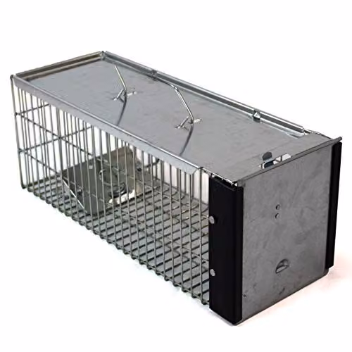 Actiaspet Heavy Duty Metal Live Catch Rat Trap in Silver and Grey with Transport Handle – 2