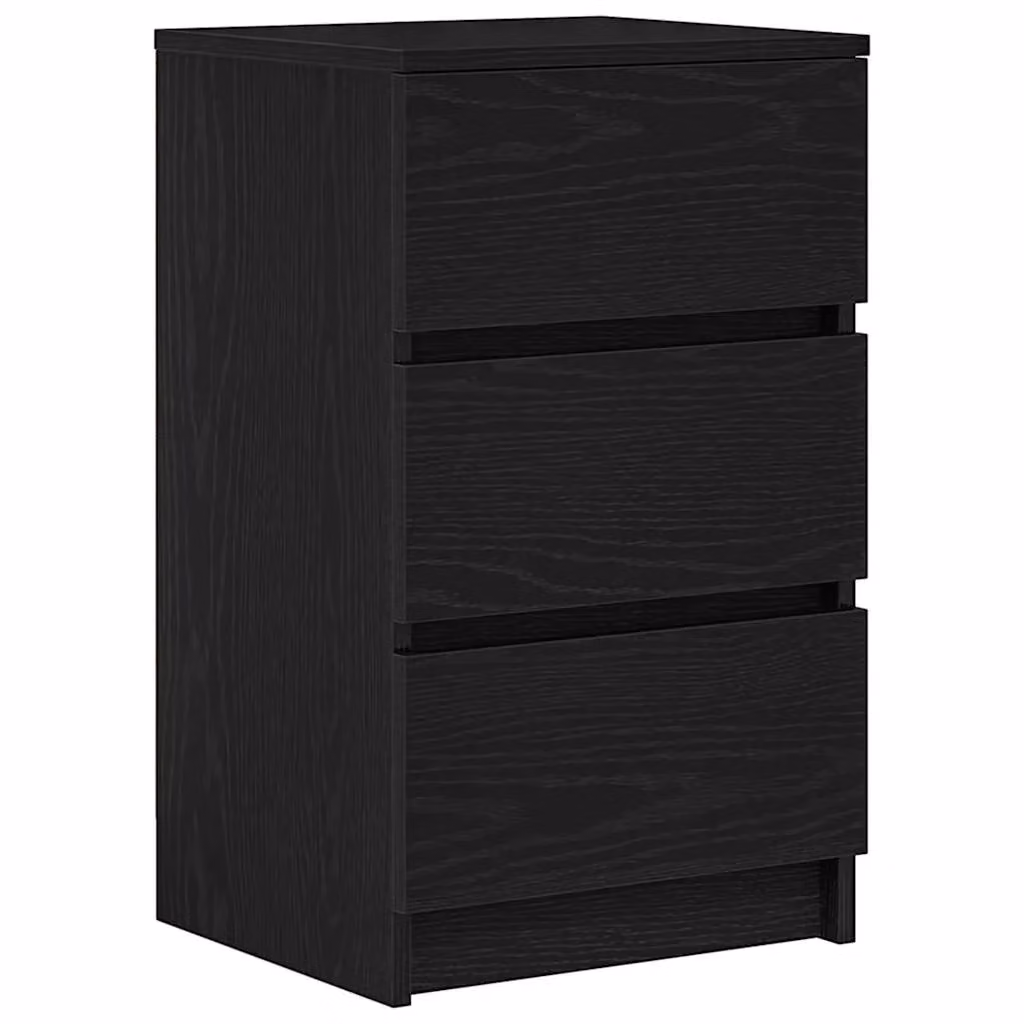Berkfield Home Black Bedside Cabinet with 3 Drawers, W/D/H: 39 x 35 x 65 cm – 2