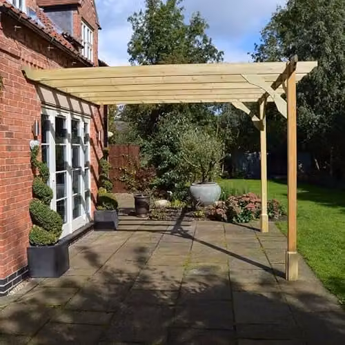 Buttercup Farm Wall Mounted Premium Wood Pergola Climbing Frame in Light Green, W/D/H: 180 x 180 x 270 cm – 5