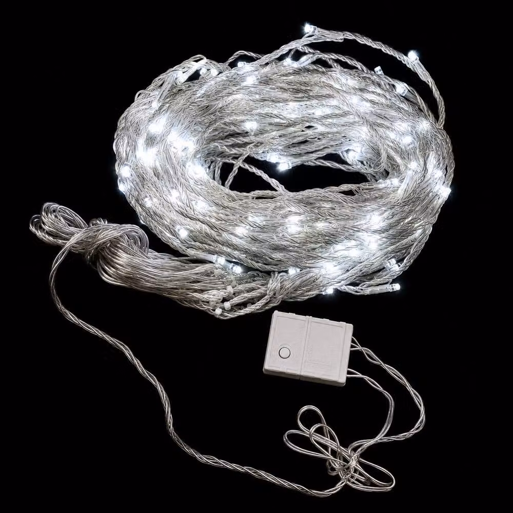 Spot On Dealz 240 LED Cool White Christmas Waterfall Curtain Lights – 3