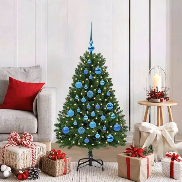 Berkfield Home Artificial Green Christmas Tree with Stand, Height: 120 cm
