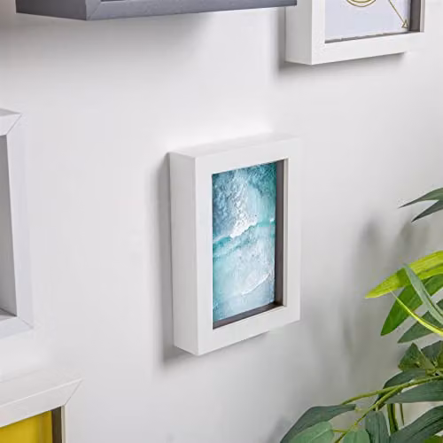 Nicola Spring Rectangular 3D Shadow Box Photo Frame, White or Black, W/D/H: 17.5 x 12.5 x 3.5 cm – 2