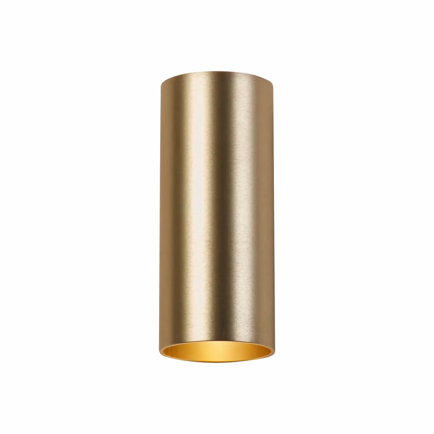 Lighting Collection Cyls Cylinder Up & Down LED Wall Light in Gold/Brass – 2