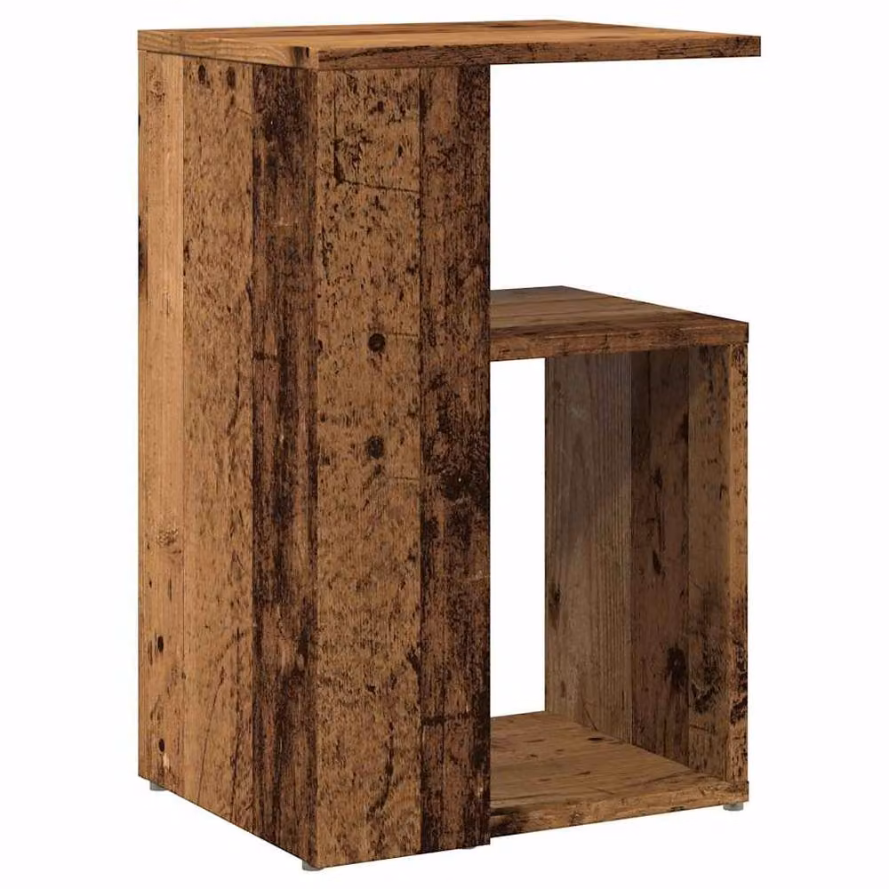 Berkfield Home Side Table in Brown Old Wood, W/D/H: 36 x 30 x 56 cm – 6