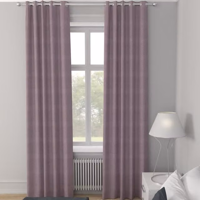 Terrys Willow Made to Measure Blackout Fabric Panel Curtain in Mulberry Red and Purple with Eyelets