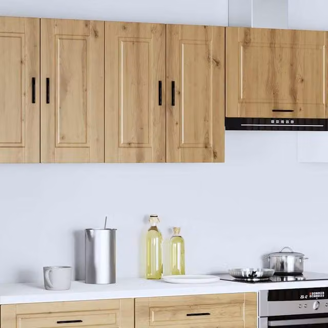 Berkfield Home Porto Artisan Oak Wall Mounted Kitchen Cabinet in Brown – 1