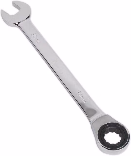 Loops 30mm Ratchet Combination Spanner in Silver Chrome Vanadium Steel