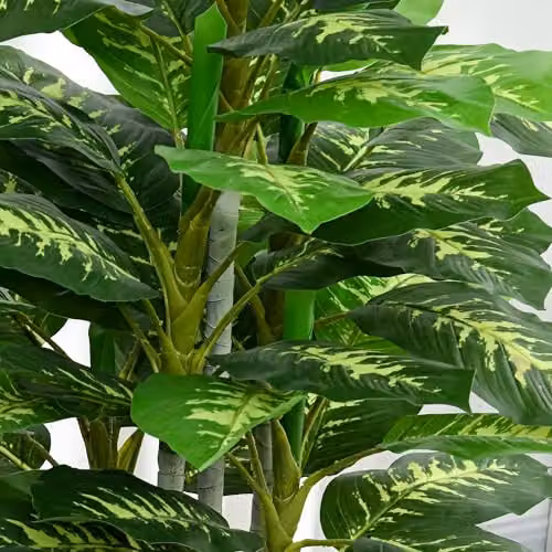 HOMCOM Artificial Evergreen Tree in Green with Black Pot, Height: 120 cm – 4