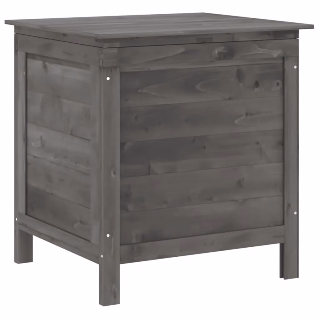 Berkfield Home Garden Storage Box in Anthracite and Black Solid Wood, W/D/H: 50 x 49 x 56.5 cm – 2