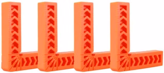 VOGREX 4-Piece Set of Orange 90 Degree Corner Clamping Square Right Angle Clamps