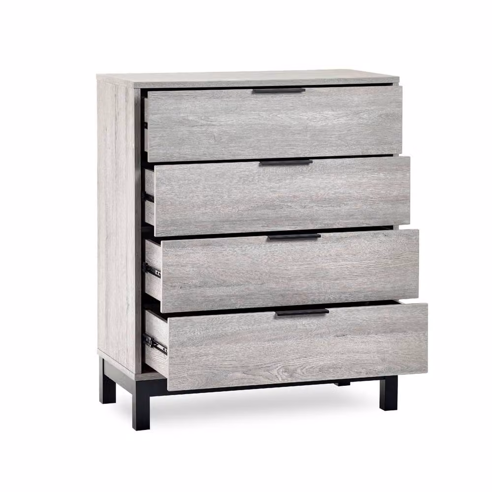 Cheshire Premium Kora 4 Drawer Chest in Grey Oak – 2