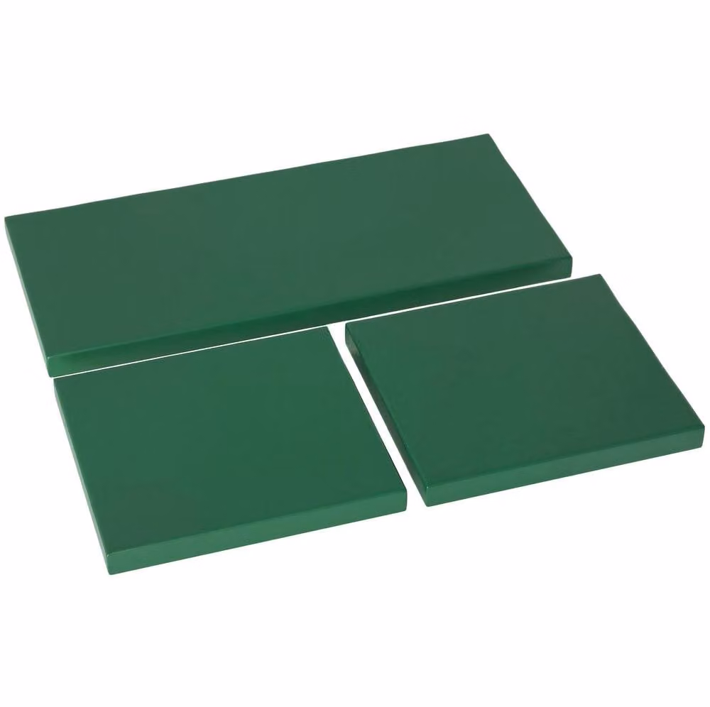 STILVORA 3 Piece Green Rectangular Seat Cushion Set with Removable Washable Polyester Covers – 4