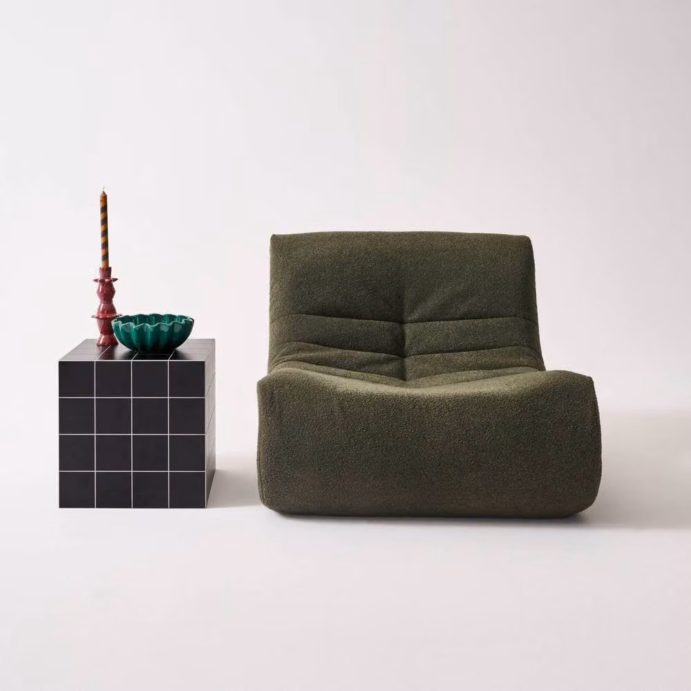 sweeek Cubic Coffee Table and Side Table with Matt Ceramic-Effect Finish in Black, W/D/H: 40 x 40 x 40 cm – 2