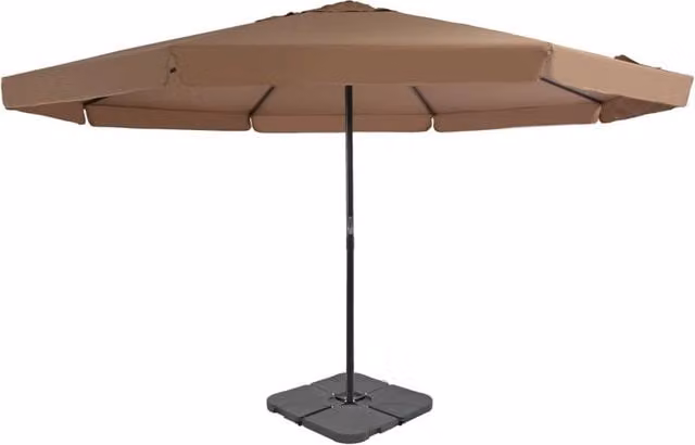 Berkfield Home Outdoor Umbrella with Portable Base in Beige – 1