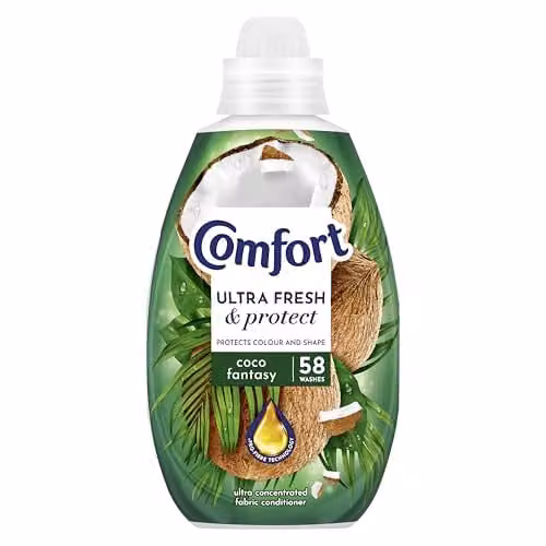 Comfort Ultra Fresh Fabric Conditioner Coco Fantasy, 58 Washes (870 ml) in Multicolour