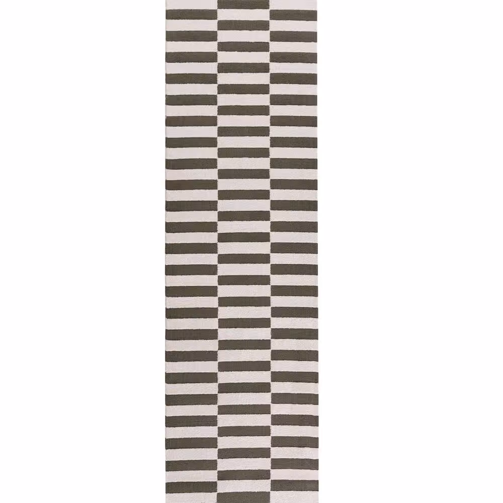 THE RUGS Loft Striped Living Room Area Rug in Green, W: 160 cm, D: 230 cm – 7