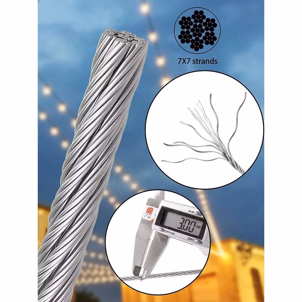 Spetlek 15m Stainless Steel Wire Trellis Tension System for Plant Climbing and Garden Support in Silver – 2