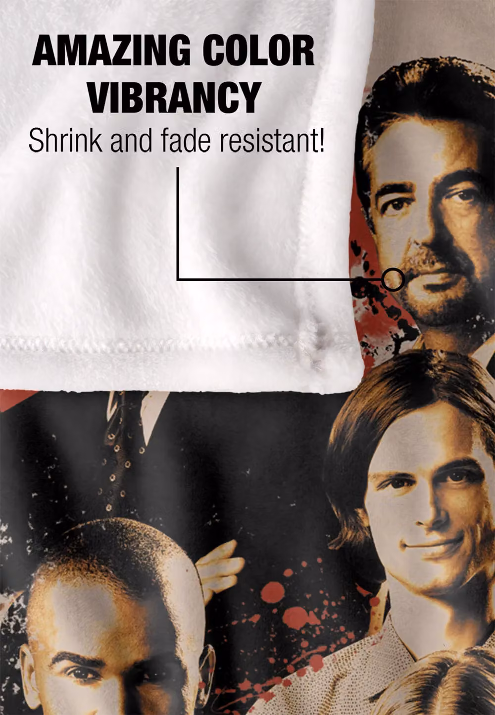 LOGOVISION Criminal Minds Solution Lies Within Silky Touch Super Soft Fleece Throw Blanket, White, W: 152 cm, D: 127 cm – 3