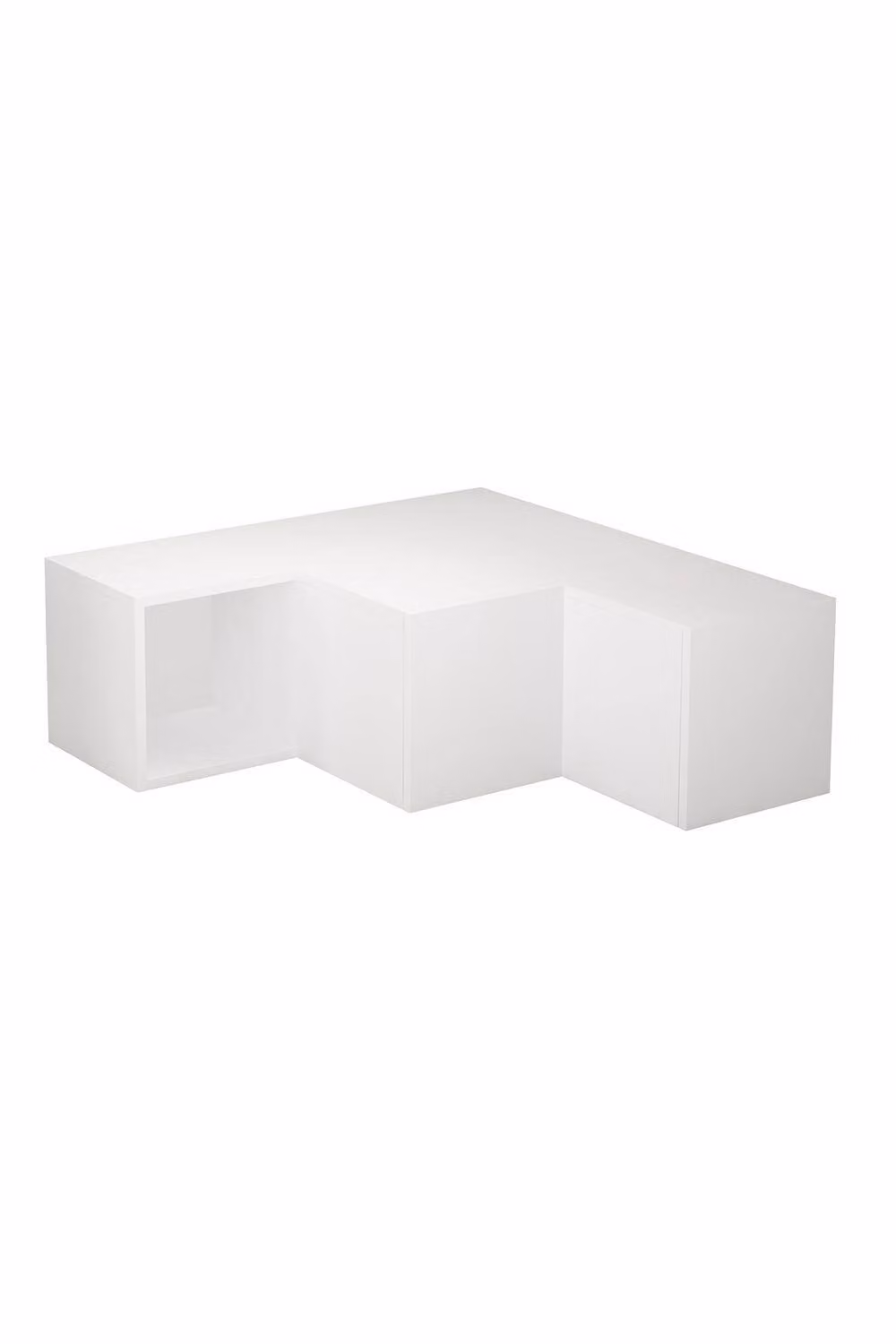 FWStyle Modern 2 Drawer Corner TV Unit in White Lacquered Finish – 2