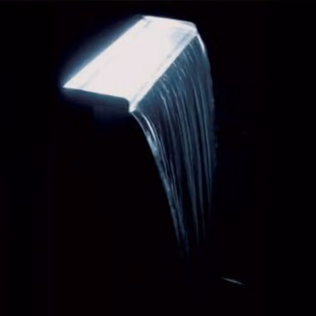 Primrose White LED Cascade Blade Water Feature with Remote Control