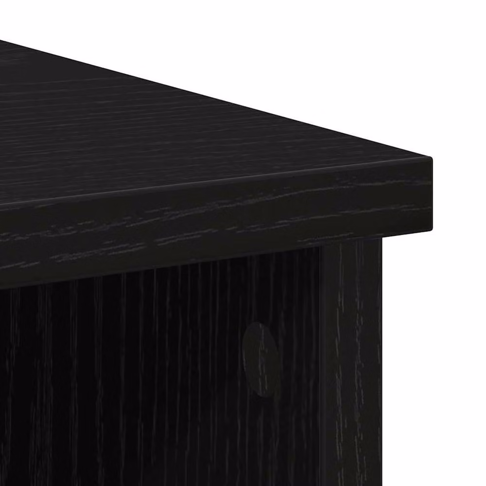 Berkfield Home Modern Sideboard with Drawer in Black Oak, W/D/H: 101 x 35 x 76 cm – 6